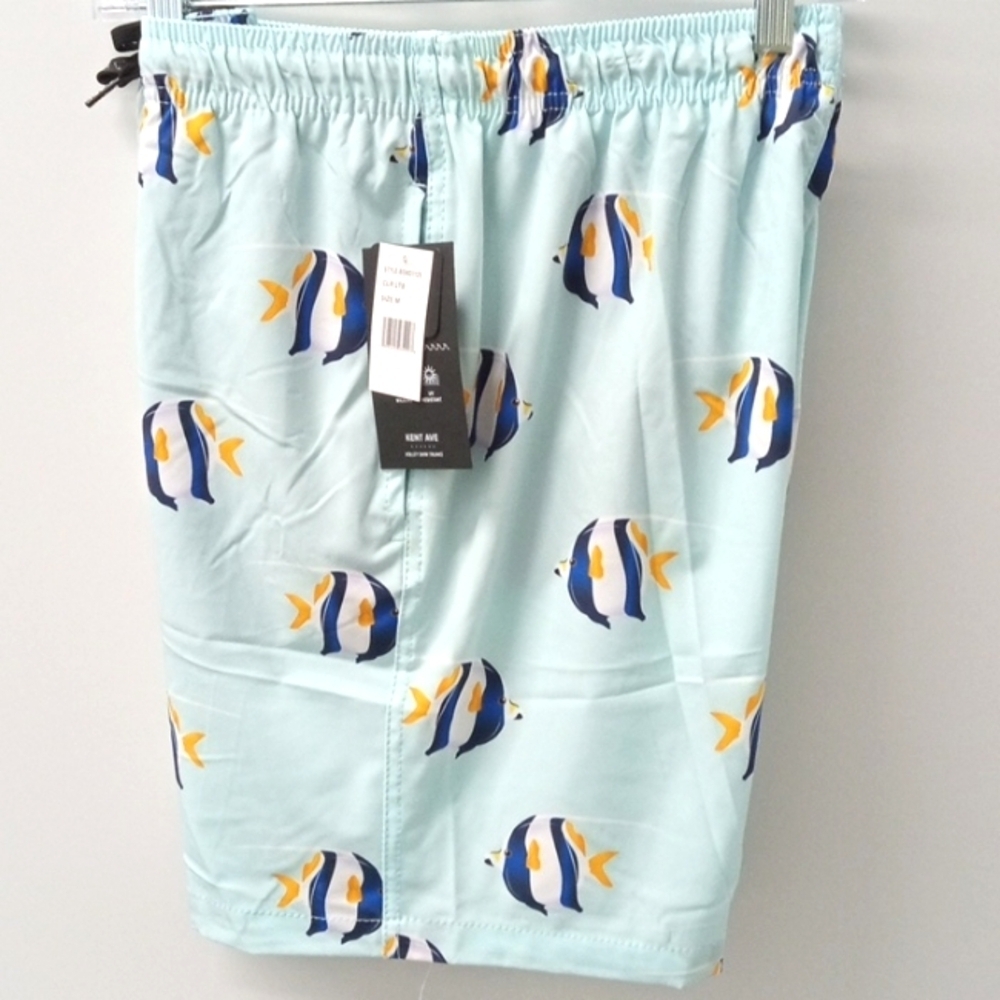 BROOKLYN CLOTH LITE BLUE VOLLEY SWIM TRUNKS SIZE MEDIUM NWT